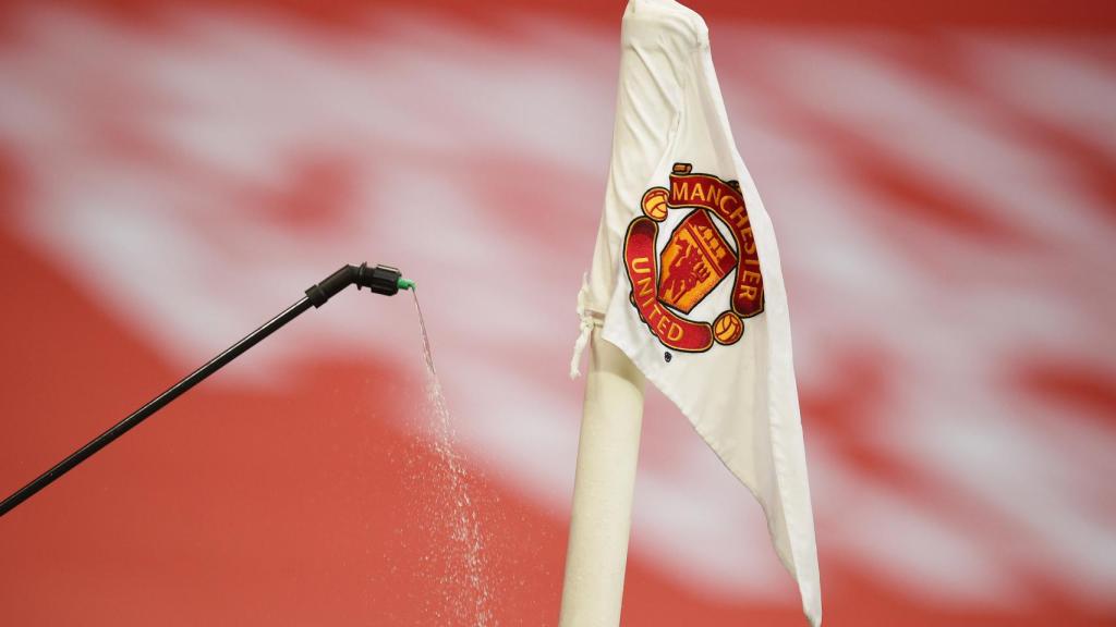 Banderín del Manchester United en Old Trafford