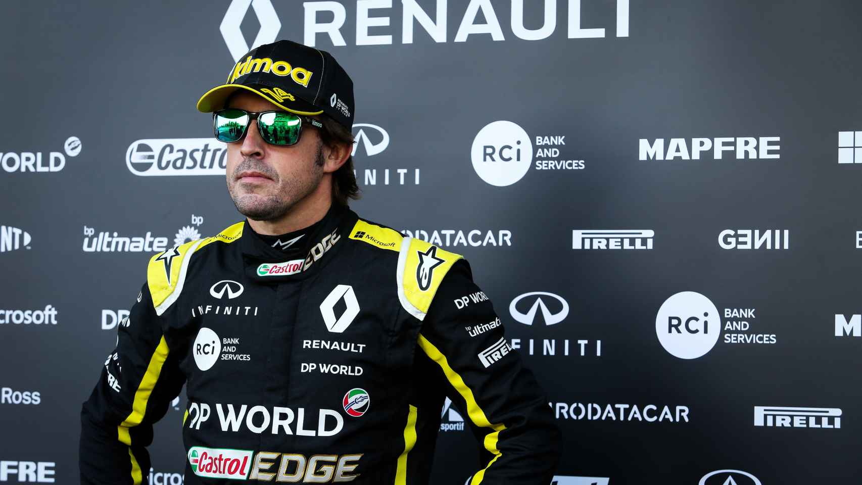 Fernando Alonso, en su primer test con Renault F1