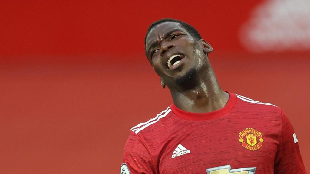 Paul Pogba, en un partido del Manchester United en la temporada 2020/2021