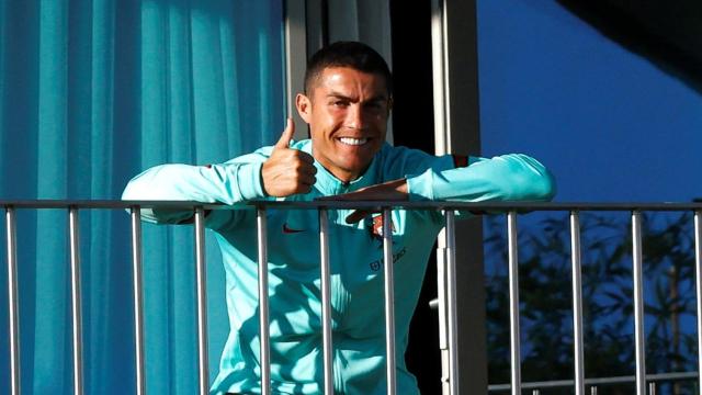 Cristiano Ronaldo, en la concentración con Portugal