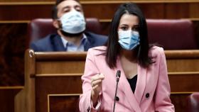 Inés Arrimadas, durante la sesión de control al Gobierno.