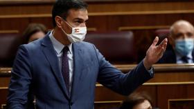 Pedro Sánchez, durante la sesión de control al Gobierno.