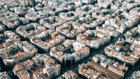 La ciudad de Barcelona desde el aire.