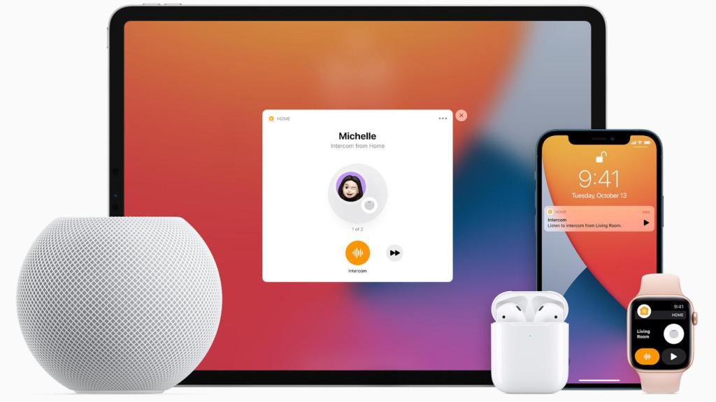 La función de intercomunicador, en varios dispositivos de Apple