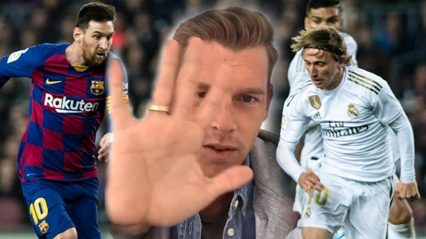 Jota Jordi y su manita para el Barça - Real Madrid en un fotomontaje