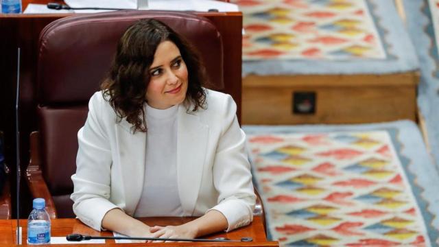 Ayuso en el pleno de la Asamblea de Madrid