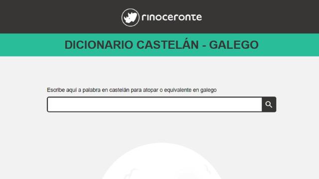 La página web del diccionario castellano-gallego.