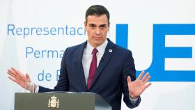 El presidente del Gobierno, Pedro Sánchez, este viernes en Bruselas.