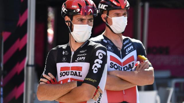 De Gendt junto a un compañero del Lotto Soudal