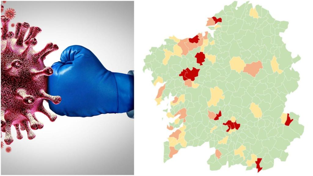 Coronavirus: Los municipios de Galicia que están en alerta roja, naranja y amarilla