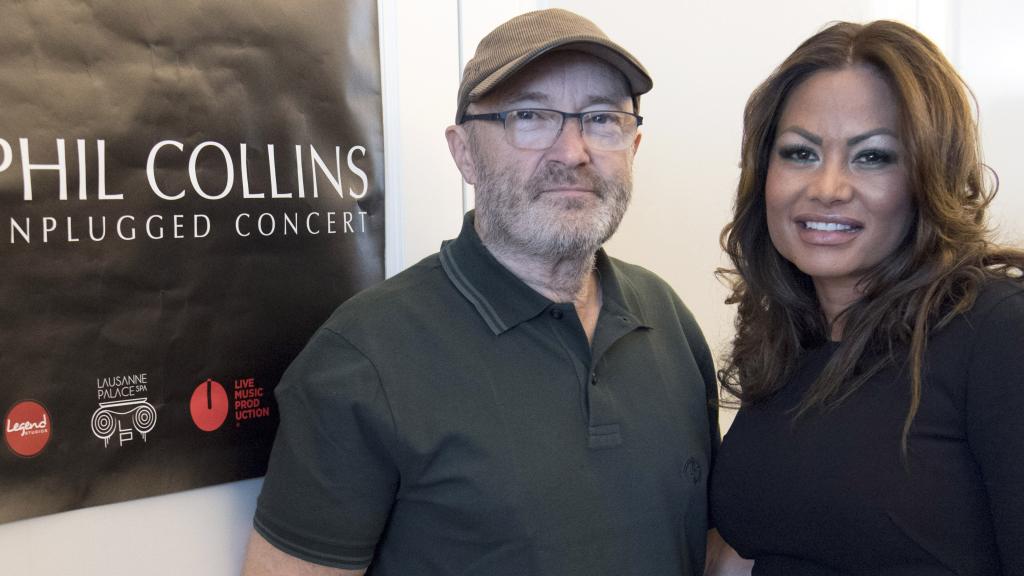 Phil Collins y su ex Parte, Orianna Cevey en mayo de 2016.