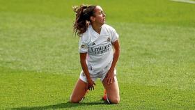 Maite Oroz, en un partido del Real Madrid Femenino