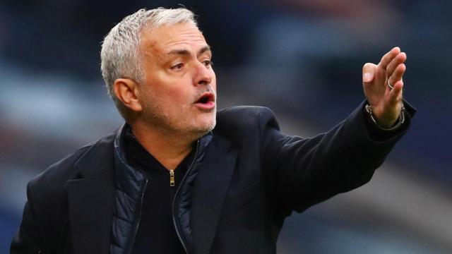 José Mourinho, en un partido del Tottenham