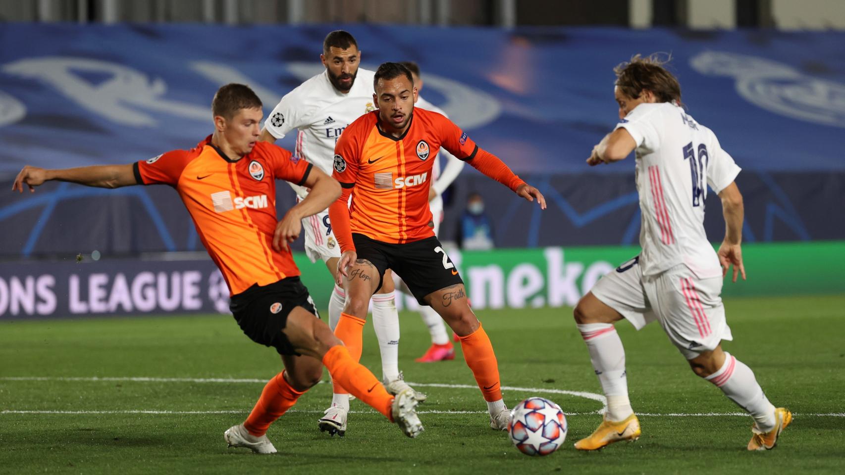 Luka Modric en el duelo ante el Shakhtar