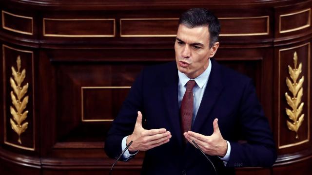 Pedro Sánchez responde a Santiago Abascal en la moción de censura.