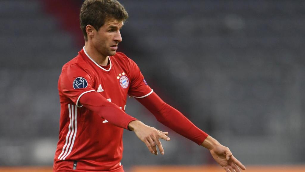 Thomas Müller, en un partido del Bayern Múnich de la Champions League 2020/2021