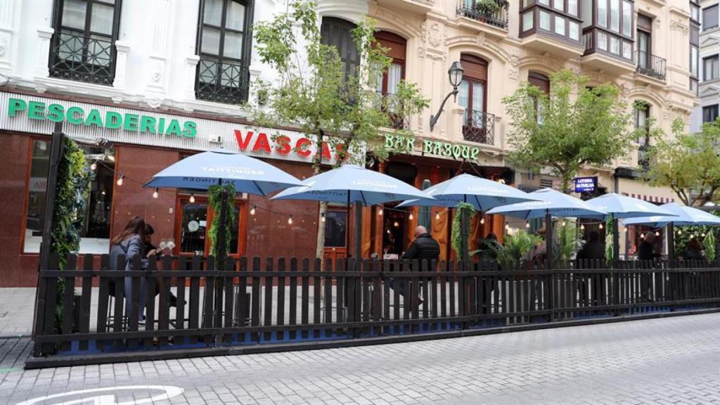 Una terraza en Bilbao.