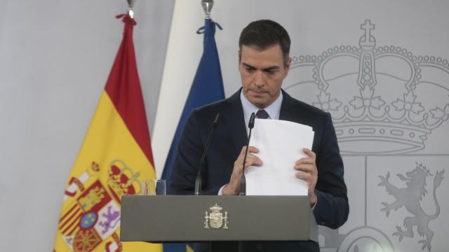 Pedro Sánchez, presidente del Gobierno, en su declaración institucional por la mala evolución de la Covid.