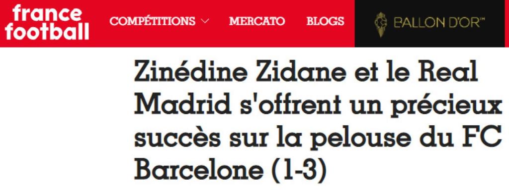 France Football reaciona al triunfo del Real Madrid en El Clásico