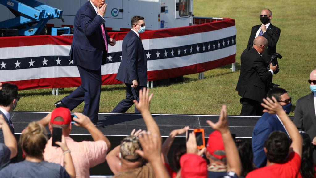 Trump durante la campaña en Carolina del Norte.