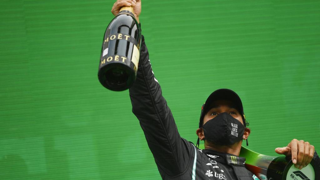 Lewis Hamilton celebra su victoria número 92 en la Fórmula 1