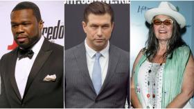 El rapero 50 Cent, el actor Stephen Baldwin y la actriz Roseanne Barr en montaje de JALEOS.