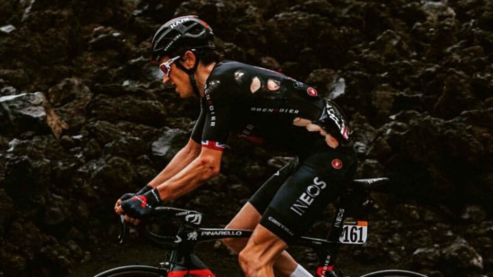 Geraint Thomas, tras su caída en el Giro de Italia 2020