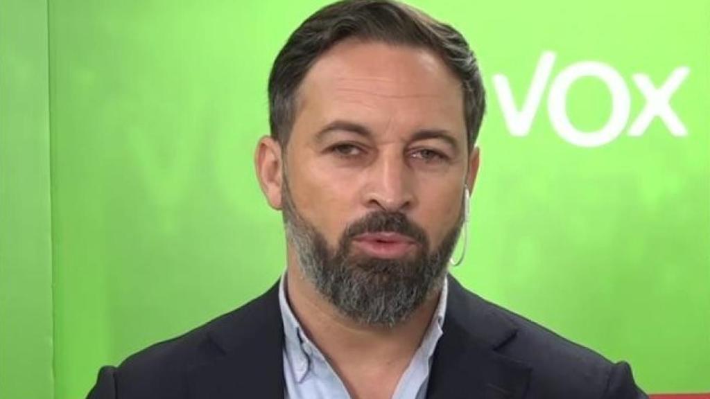 Santiago Abascal, presidente de Vox, entrevistado en Telecinco.