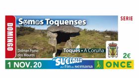 Un cupón sobre los habitantes de Toques (A Coruña) inaugura una serie de la ONCE