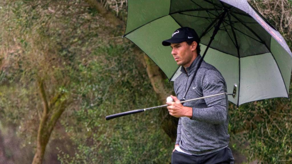 Rafa Nadal, en la última jornada del Campeonato de Baleares de golf para profesionales