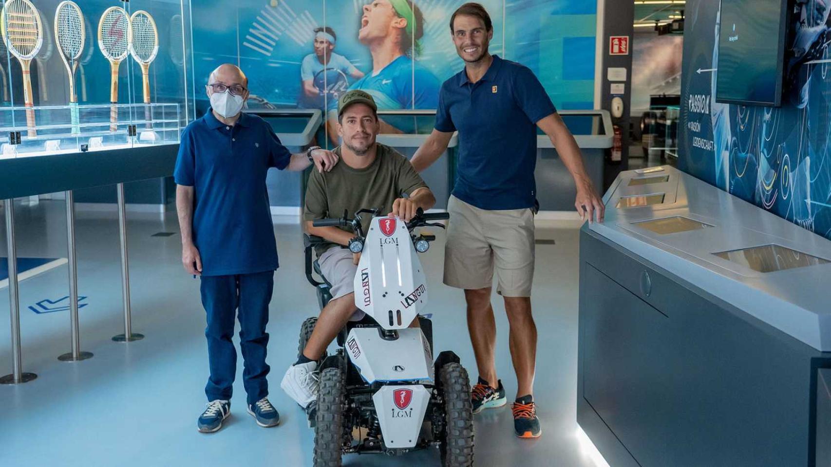 Jesús Vidal, El Langui y Rafa Nadal en 'Donde viajan dos'