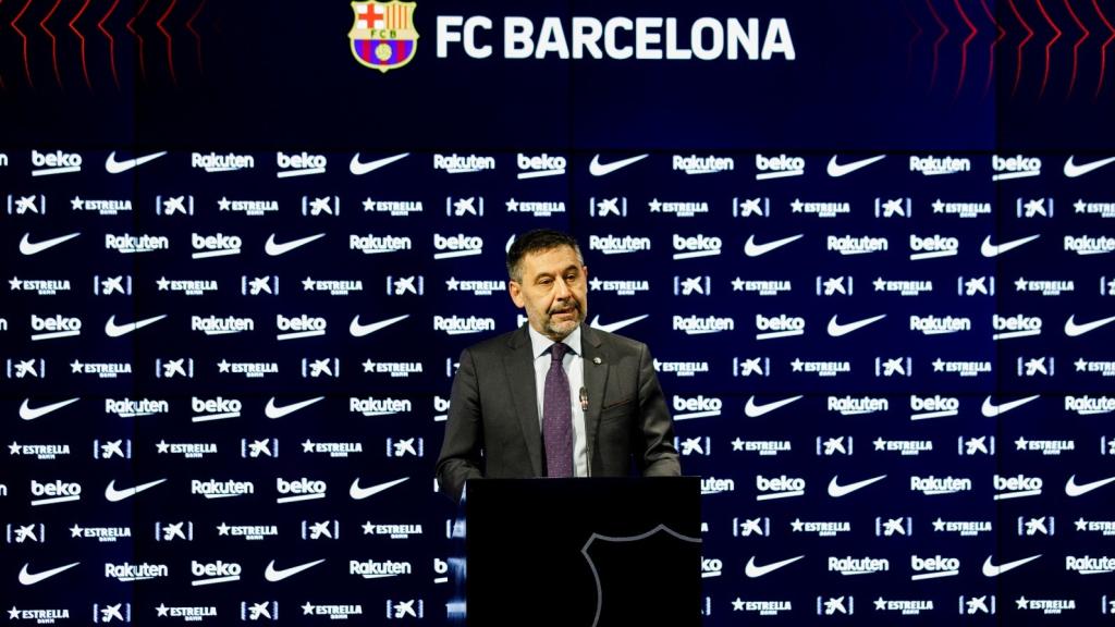 Bartomeu durante su comparecencia