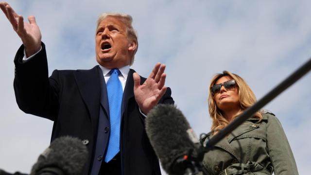 El presidente de Estados Unidos y candidato a la Casa Blanca, Donald Turmp, junto a su mujer Melania.