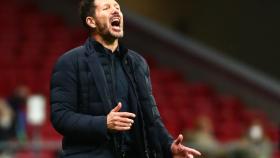 Diego Pablo Simeone, en un partido del Atlético de Madrid en la Champions League