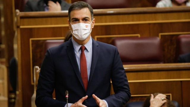 Pedro Sánchez, presidente del Gobierno, en el Congreso de los Diputados.