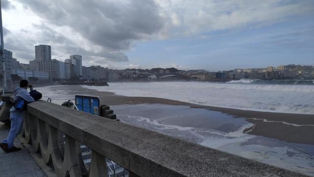 Temporal en el mar.