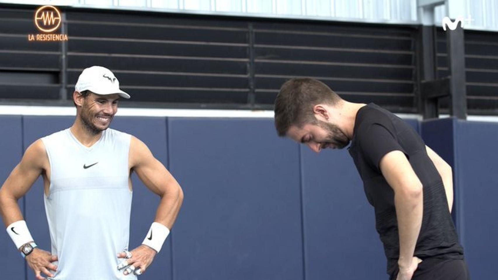 Nadal y Broncano en uno de los momentos de la entrevista.