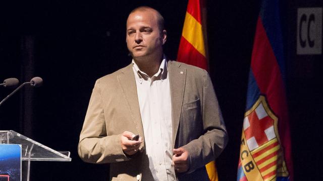 Xavier Vilajoana durante un acto del FC Barcelona