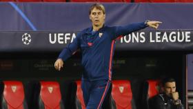Julen Lopetegui, en el partido del Sevilla ante el Rennes de la Champions League