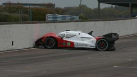 Un Roborace, coche de carreras autónomo, accidentado