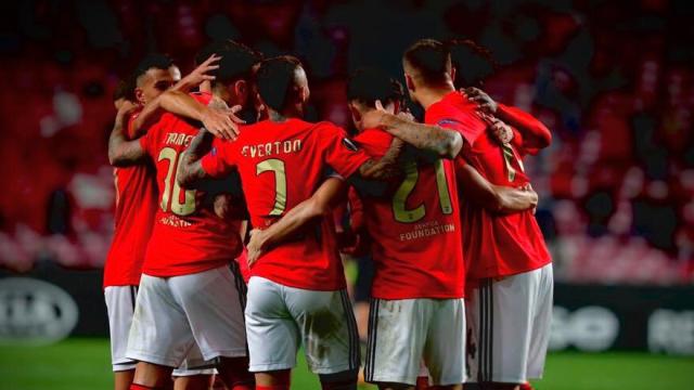 El Benfica celebra un gol