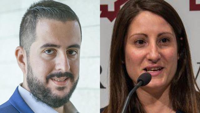 Mario Ortolá, portavoz de VOX en Alicante, y su mujer, Ana Vega, diputada en las Cortes Valencianas.