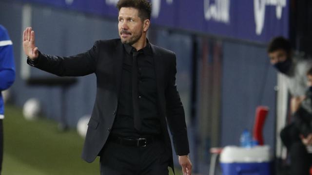 Diego Pablo Simeone, en un partido del Atlético de Madrid en La Liga