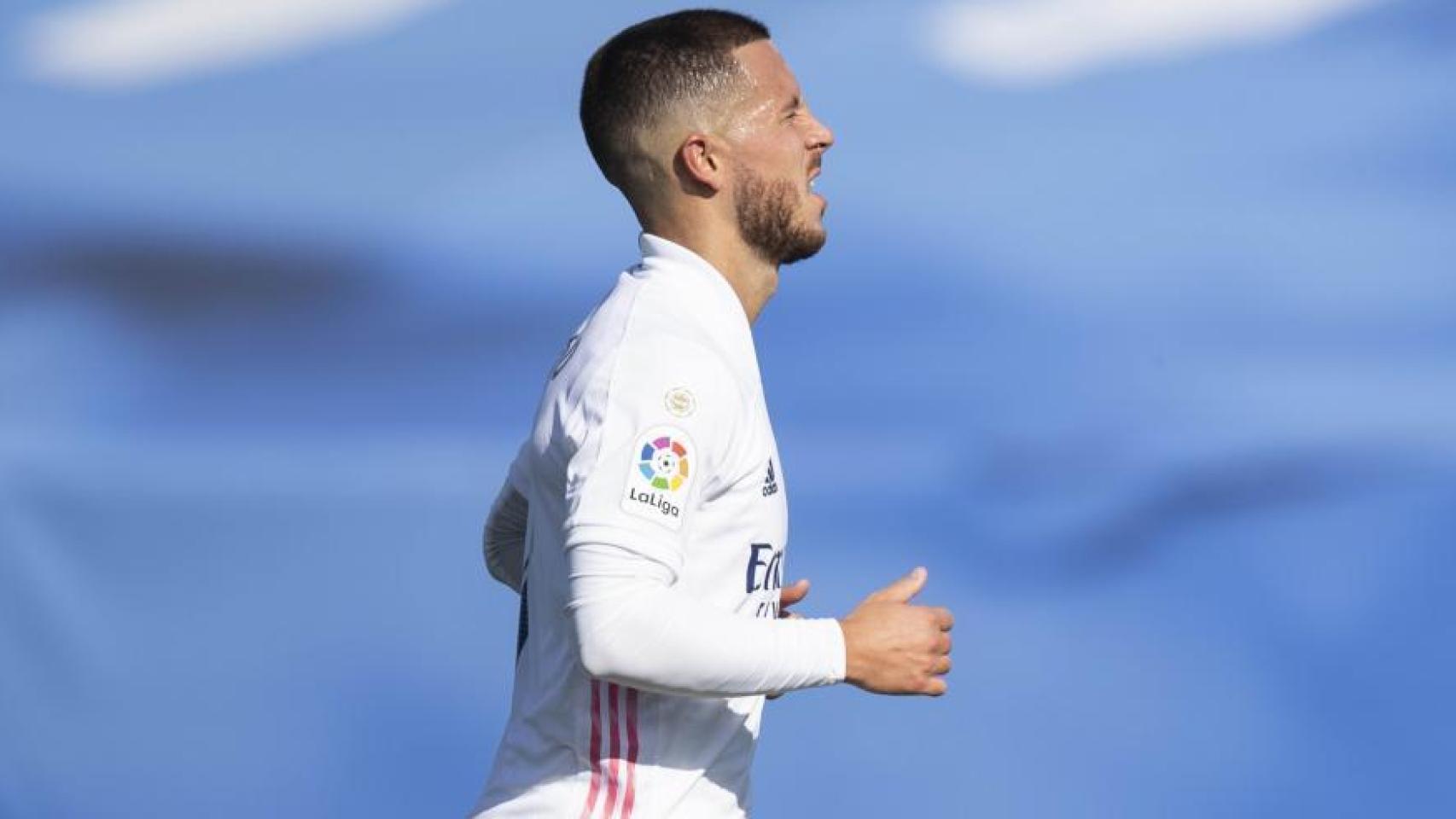 Eden Hazard, tras marcar el gol ante el Huesca