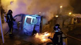 Incendio de un vehículo en Burgos