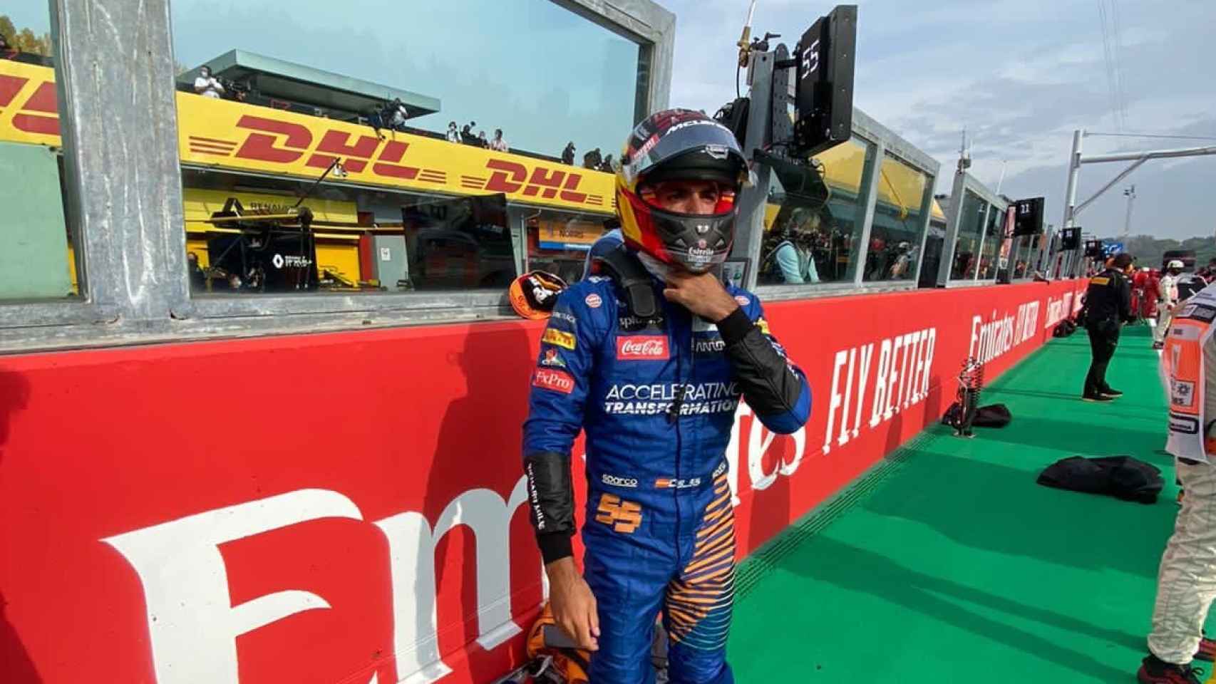 Carlos Sainz justo antes del GP Emilia Romagna