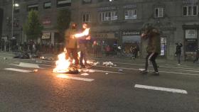 Disturbios en la Gran Vía de Madrid