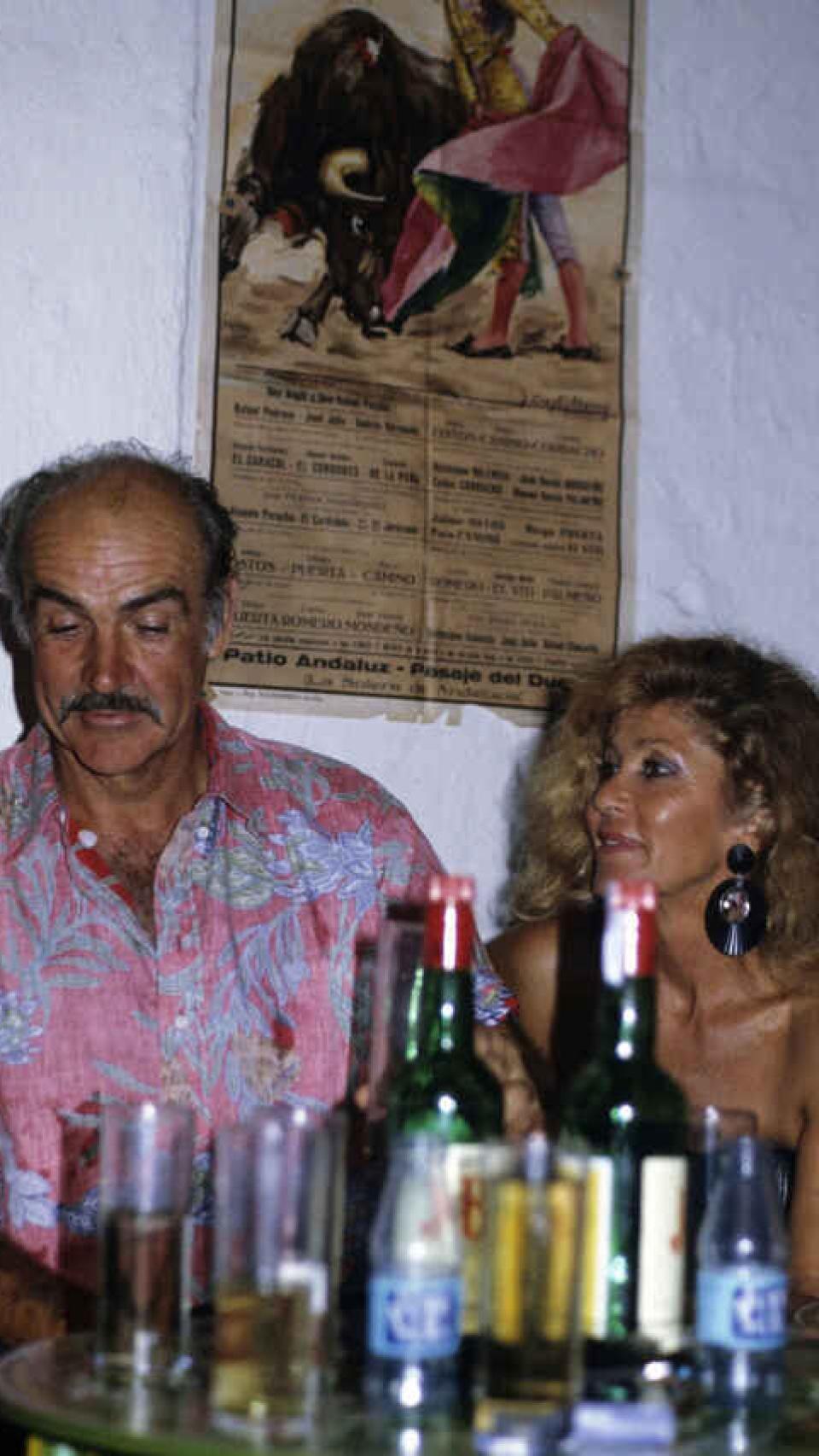 Sean Connery y Micheline, en Marbella en 1980.