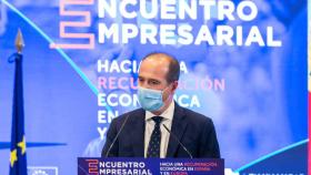 El alcalde de Guadalajara, Alberto Rojo, este lunes en su intervención en la clausura de un encuentro empresarial