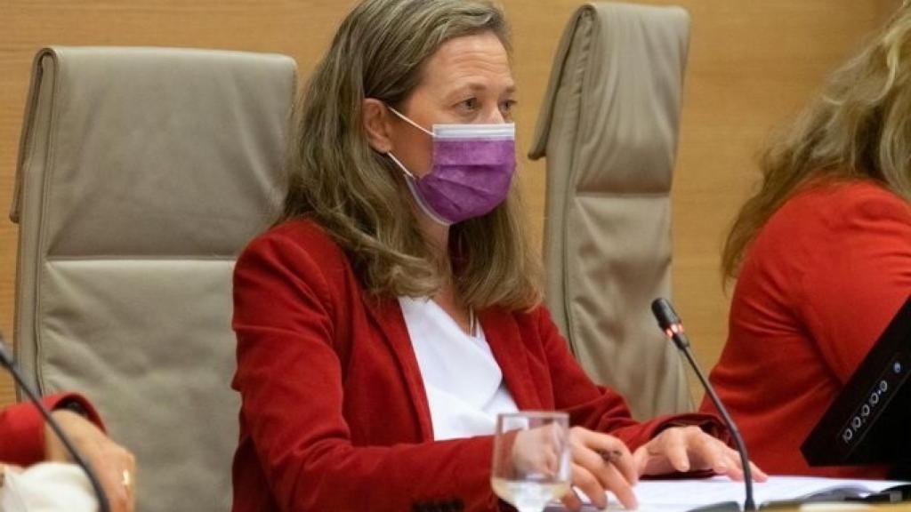 La delegada del Gobierno contra la Violencia de Género, Victoria Rosell, en la comparecencia de la Comisión de Seguimiento del Pacto de Estado de Violencia de Género del Congreso.